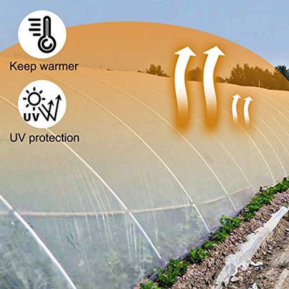 VEVOR Greenhouse Plastic Sheeting 15 x 40 ft, 6 Mil Thickness UV Resistant Clear Polyethylene Film, Hoop Green House Cover for Farms, Agriculture, Garden - size: 15 x 40 ft