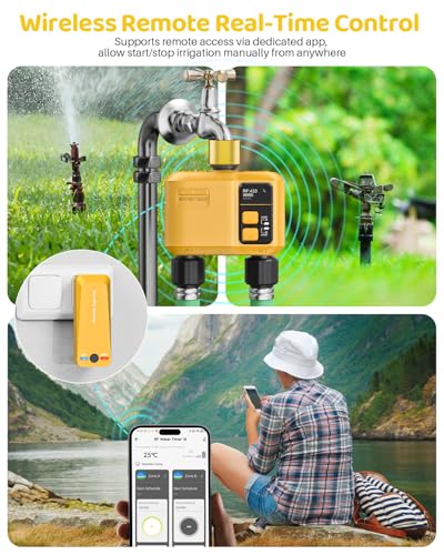 WiFi Water Timer 2 Outlet Garden, Brass Inlet - size: 2 Outlet In