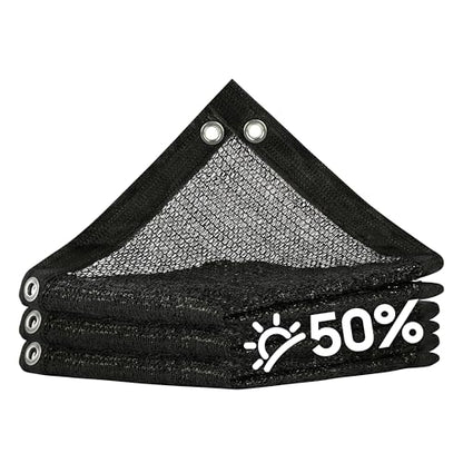 ShadeMart 50% Black Sun Shade Cloth 12' x 24' UV Block for Garden Plants - color: Black, size: 1 2' X 2 4'