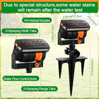 Reallnaive 2 Pcs 2 Pcs Oscillating Sprinkler, Three Pin Base
