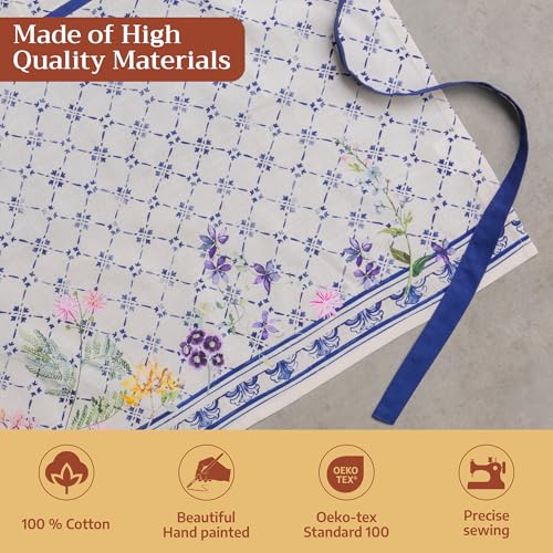 Maison d' Hermine Aprons for women with Pocket 100% Cotton (27.50"x31.50") - color: 037 - Faience