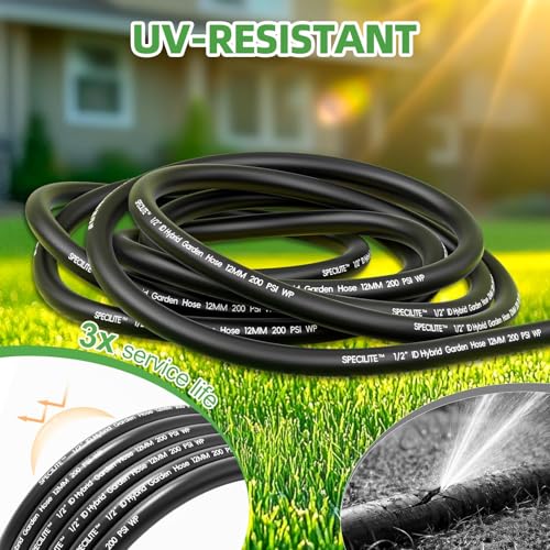 SPECILITE Lightweight Garden Water Hose 25 Ft x 1/2" - size: 25 FT