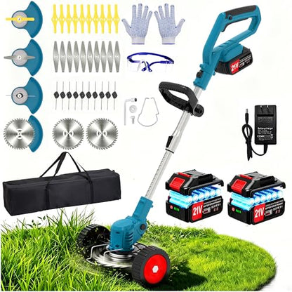 Electric Weed Wacker 21V 2× Battery Powered Eater