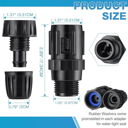 8 Pcs 15 PSI Drip Irrigation Pressure Regulator Adapter Kit - style: 15 Psi