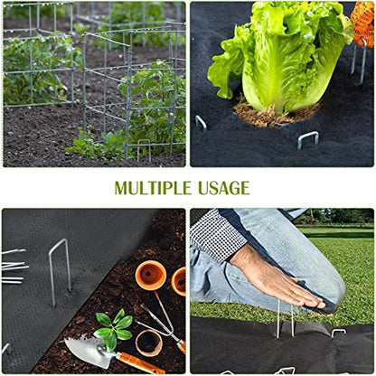 Whonline 200 Pack Landscape Staples 4 Inch, 12 Gauge Garden Staples - color: 4 Inch-200 Pcs