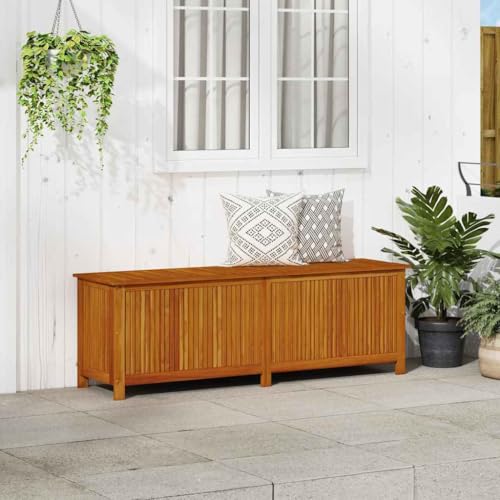vidaXL Patio Storage Box 68.9"x19.7"x22.8" Solid Acacia Wood - size: 68.9" x 19.7" x 22.8"