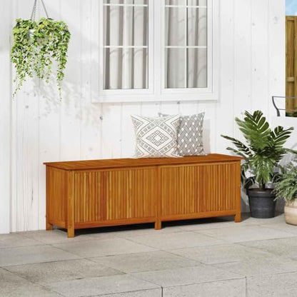 vidaXL Patio Storage Box 68.9"x19.7"x22.8" Solid Acacia Wood - size: 68.9" x 19.7" x 22.8"