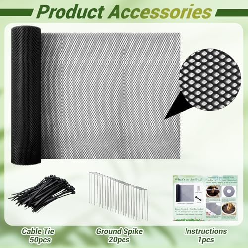 15.7" x 118" Black Plant Pot Grid Set, Pot Soil Cover Protectors - color: BLACK-15.7" x 118"