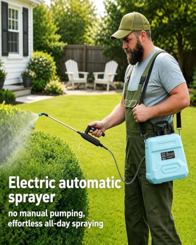 DEGGE Battery Powered Sprayer 2 Gallon, 7.4V Powerful Electric Pump Sprayer