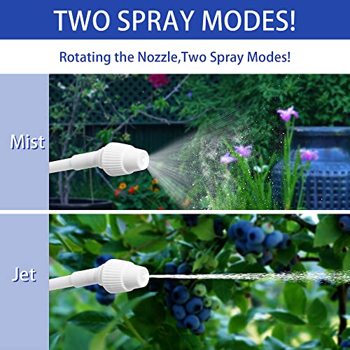 Battery Power Sprayer with Holster Multi-Purpose Foldable Sprayer Easily Attaching to Most Gallon Jugs for Gardening, Lawn and Disinfecting - size: 1-Gallon