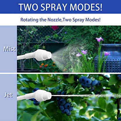 Battery Power Sprayer with Holster Multi-Purpose Foldable Sprayer Easily Attaching to Most Gallon Jugs for Gardening, Lawn and Disinfecting - size: 1-Gallon