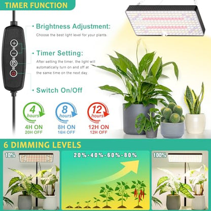 LBW Desk Grow Light, 214 LEDs Full Spectrum Plant Light for Indoor Plants - size: 1-Head