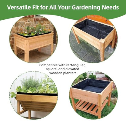 2 Pack Planter Liner, Raised Garden Bed & Planter Box Liner for Outdoor Use - size: 2 Pack 63"x114"