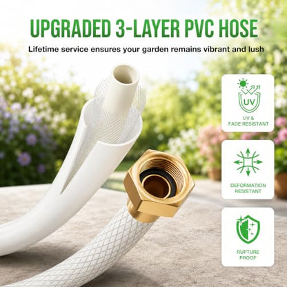 Tuyeho Heavy-Duty Automatic Retractable Garden Hose Reel 130FT Wall Mount - size: 1/2" 130FT