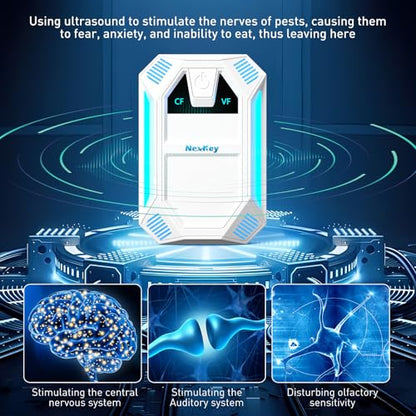 Nexkey Ultrasonic Pest & Insect Repeller Plug in, 6 Packs(White) - color: off-white