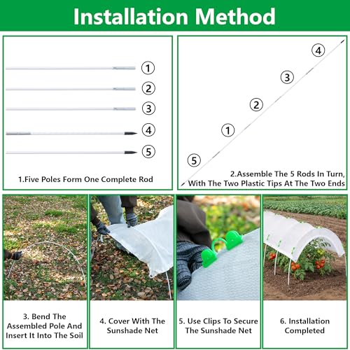 120'' x 39'' White Garden Shading Kit, 60% Sunblock Plant Shade Cloth - color: 120 x 39.4 Inch