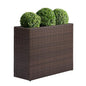 SUNNYPARK Large Rectangular Planter for Outdoor Rattan Block Box 32x11x24'' - color: Brown