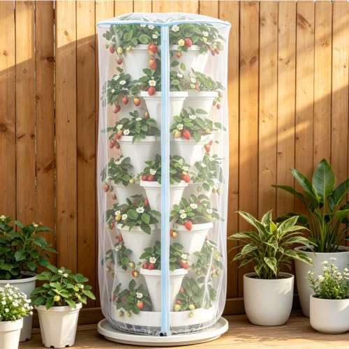 24"x59"Garden Netting with Zipper and Drawstring for Plant Cover Protection - size: 24"x59"
