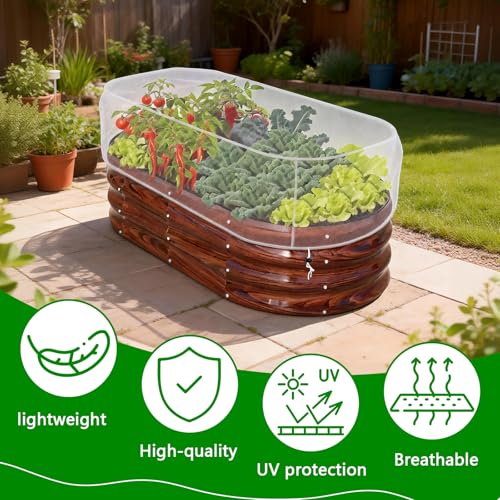 2 PCS Garden Netting for Raised Beds 2x4 FT Pest Barrier Screen - size: 2x4 FT