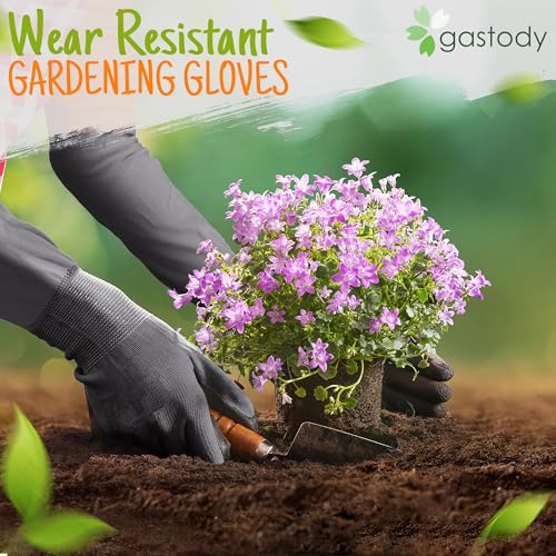 Long Sleeve Gardening Gloves for Women & Men, Long Cuff Garden Gloves - color: Black and Grey, size: Small
