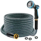 Garden Hose 25FT, Ultra Lightweight with 10-Function Nozzle - color: Blue