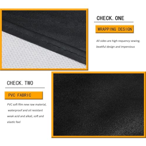 Homsolver 2 Pack Waterproof Dishwasher Rubber Adjustable Apron for Unisex - color: Black