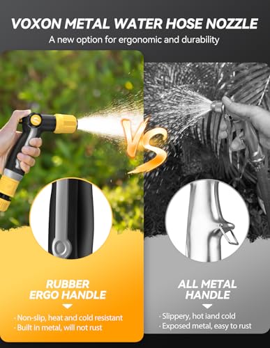 VOXON Garden Hose Nozzle with High Pressure Jet with Thumb Flow Control