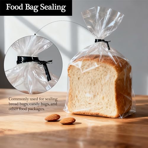 800-Pack Premium Black Plastic-Coated Twist Ties – Durable, Reusable Bag and Cord Fasteners for Home, Garden, and Travel Use