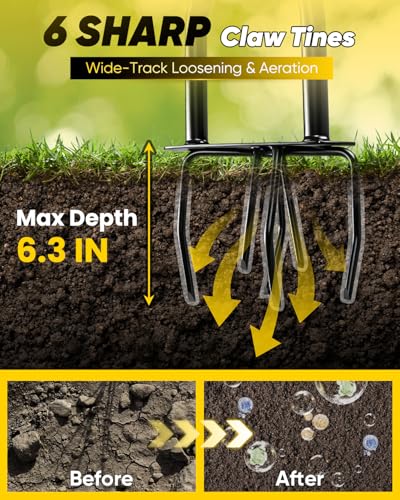 Saker Hand Tiller Cultivator with Foot Plate for Soil Loosening