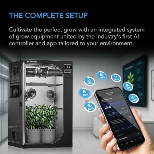 AC Infinity AI Grow System PRO 4x4, 4-Plant Kit w/ AI Controller - size: 48" x 48" x 80" PRO