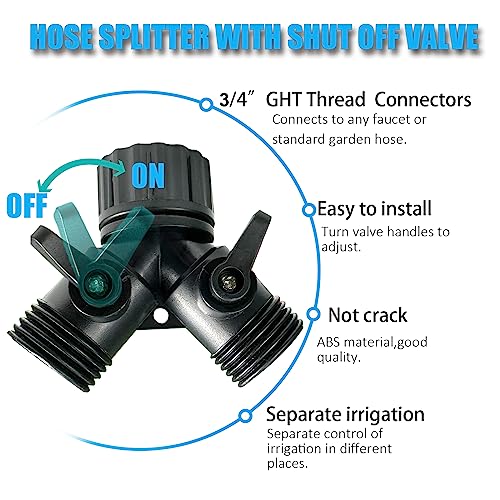 AMRITA 1/2"Soaker Hose KIT, 15ft 4Pack Garden Drip Hoses Plastic Couplings - color: 1/2"×(15FT)×(4PCS)