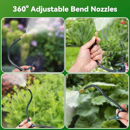 360°Adjustable Drip Irrigation System,100FT Irrigation System for Garden - size: 100FT