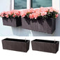 LaLaGreen Wall Planters Outdoor (20in, 2 Pack) Hanging Window Flower Boxes - color: Brown X 2
