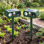 Animal & Squirrel Repellent Outdoor 2 Pack, Solar Ultrasonic Raccoon Deer Deterrent with 110° PIR Motion Sensor, 13.5–45.5 kHz Variable Frequency, White Flashing Light, IP65 for Garden Yard Lawn