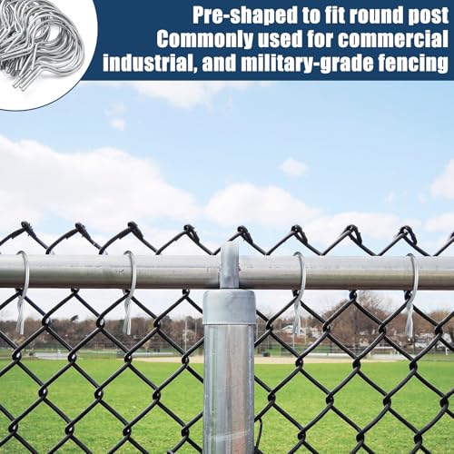 Hicarer 200 Pcs 2-3/8''OD Twist Fence Ties 9 Gauge Galvanized Steel, Silver - color: Silver, size: 2-3/8‘’ OD