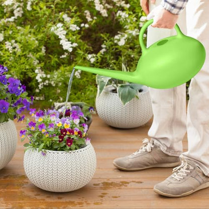 ZXJ Small Plastic Watering Can - 1/4 Gallon - for Home Plant Garden - Green - color: Green
