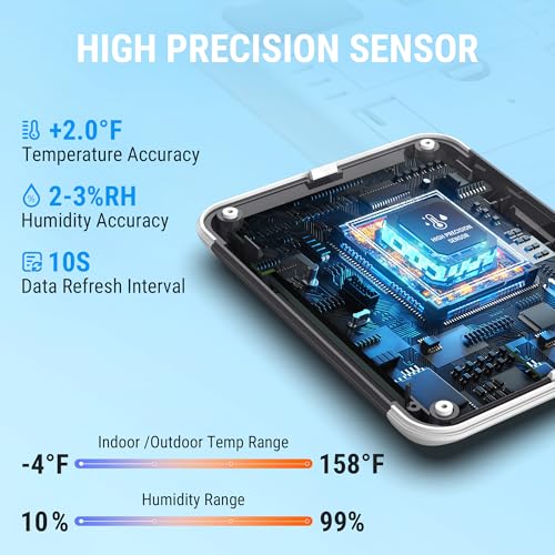 TempPro TempAir Indoor Outdoor Thermometer Digital Wireless Hygrometer - size: In-Outdoor
