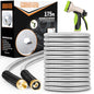 Unywarse Garden Hose 175FT Metal Water Hose with 10 Function Nozzle No-Kink - size: 175ft