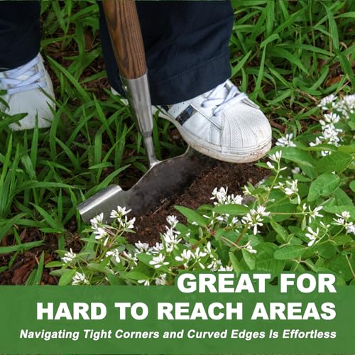 Haliaeetus Garden Edger Tool, 39.3'' Lawn Edger Tool with Serrated Edge