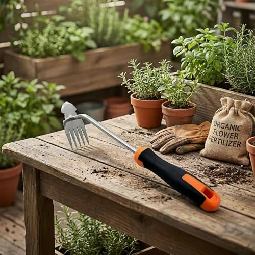 Weed Puller Tool, Handheld 5-Claw Dual Action Garden Weeding Tools