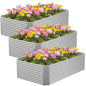 Galvanized Steel Raised Garden Bed, Extra Large Outdoor Planter Box for Vegetables & Herbs, Rust-Resistant and Easy to Clean DIY Garden Box (3, 6×3) - size: 6×3
