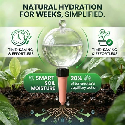 2 Pack 26 oz Extra Large Plant Self Watering Globes to 3 Weeks Watering - size: 2 pack