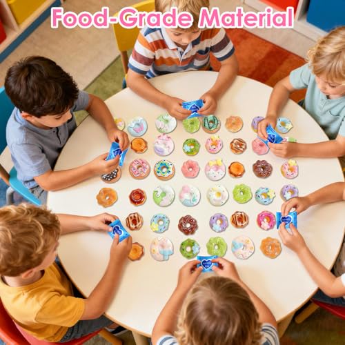 Mini Glow In The Dark Animal Resin Models, Resin Animals Mystery Bags, Individually Wrapped Blind Bags Tiny Animal Figurines, Collectible Mini Animals For Fairy Garden, DIY Crafts (50, Doughnut) - color: Doughnut