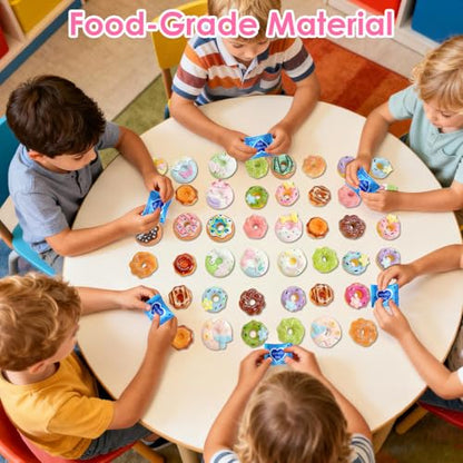 Mini Glow In The Dark Animal Resin Models, Resin Animals Mystery Bags, Individually Wrapped Blind Bags Tiny Animal Figurines, Collectible Mini Animals For Fairy Garden, DIY Crafts (50, Doughnut) - color: Doughnut