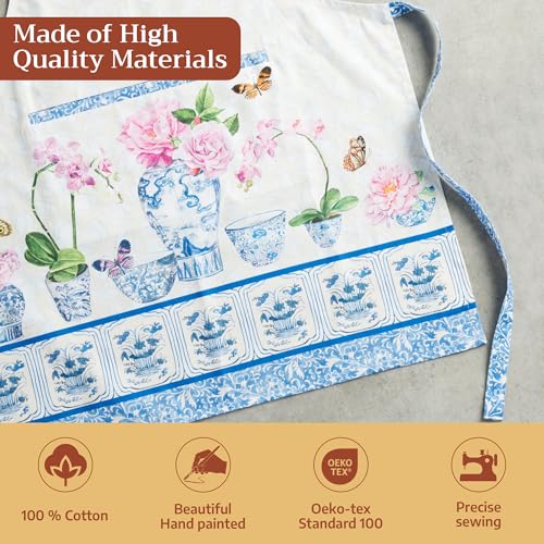 Maison d' Hermine Aprons for women with Pocket 100% Cotton (27.50"x31.50") - color: 013 - Canton