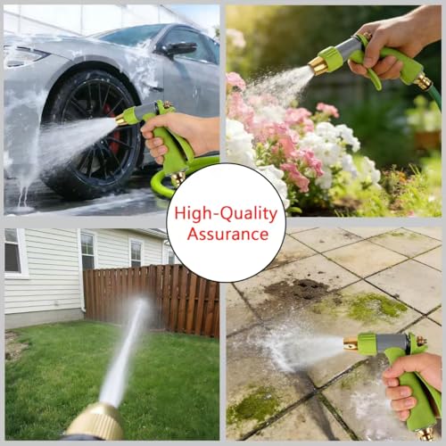 Garden Hose Nozzle, High Pressure Water Hose Nozzle Heavy Duty - color: Green