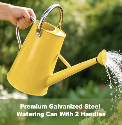 1.5 Gallon Large Watering Can for Outdoor&Indoor Plants - color: Yellow