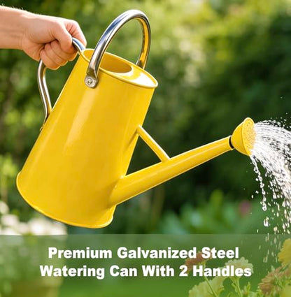 1.5 Gallon Large Watering Can for Outdoor&Indoor Plants - color: Yellow
