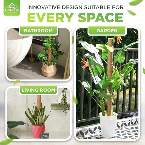 UNIGREEN 2Pack 30'' Premium Moss Pole, Coir Totem Poles for Indoor Plants, 18'' Moss Sticks, Garden Ties - Support and Train Creepers and Climbing Plants - color: 2Pack 18'' (Stackable)