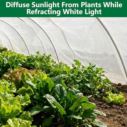 9.9 x 9.9 Ft Plant Sun Shade Cloth, 60% Shading White Sun Protection Net - color: 3x3m